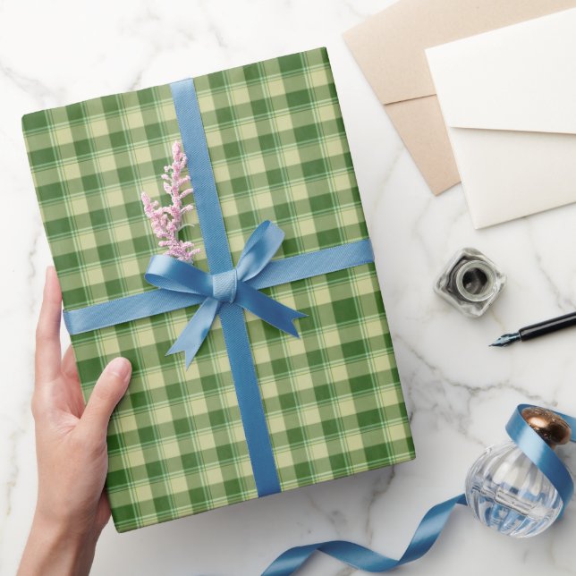 Green Plaid Saint Patrick's day Wrapping Paper (Gifting)