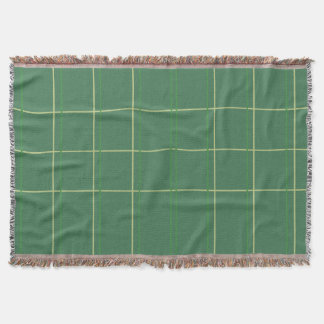 Green Plaid Throw Blanket