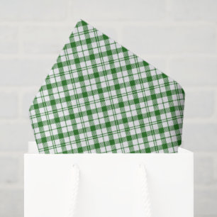 Green Plaid Tissue Paper
