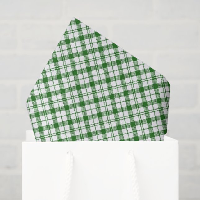 Green Plaid Tissue Paper (Gift Bag)