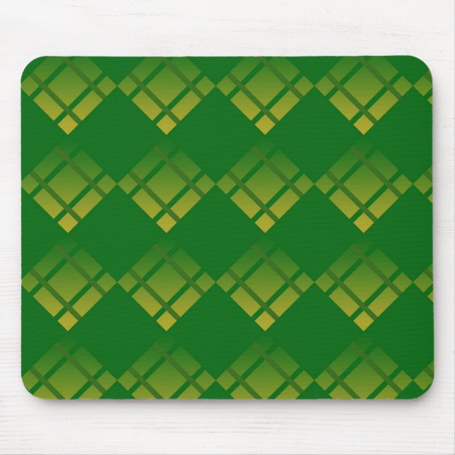 green plaids mouse pad (Front)