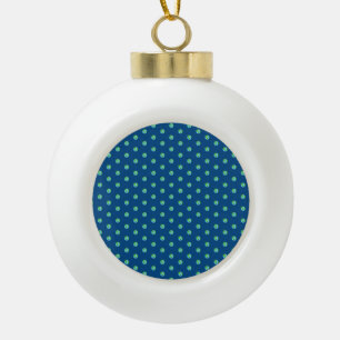 Green Planet Dots Earth Day Ecology Environment Ceramic Ball Christmas Ornament