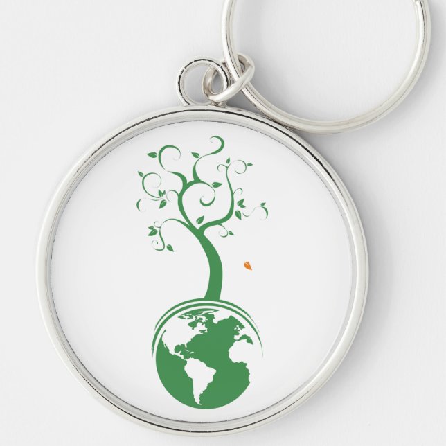 Green Planet keychain (Front)