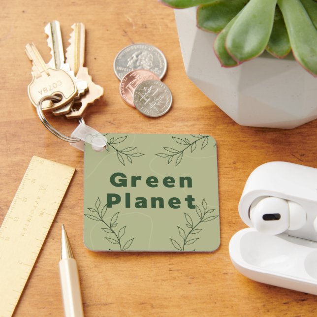 Green planet  keychain (Desk)