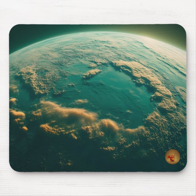Green Planet Mouse Pad (Front)