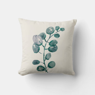Green Plant Botanical Throw Pillow