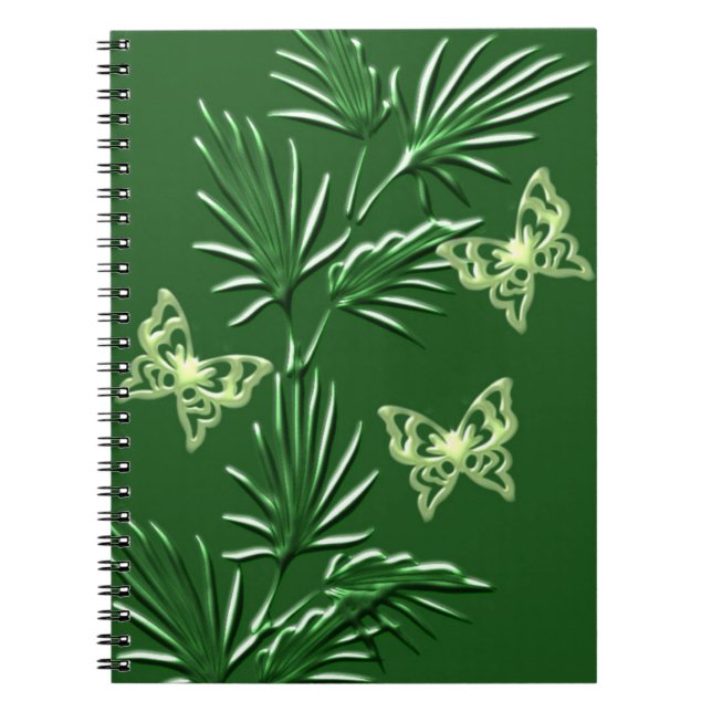 Green Plant & Butterfly Notebook (Front)