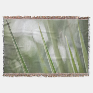 Green Plant Nature Photo Throw Blanket