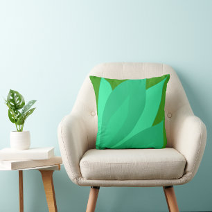 Green Plant Throw Pillow