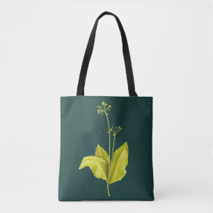 Green Plant Wild Garlic Botanical Tote Bag