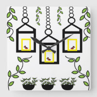 Green Plants Birds Nature Pattern