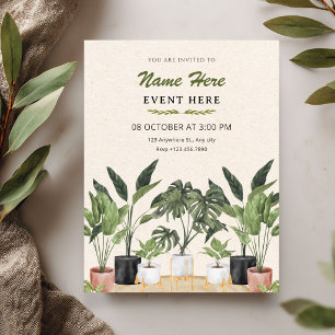Green plants  invitation