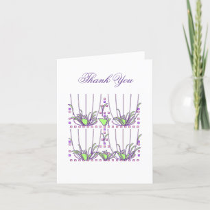 GREEN PLANTS Purple Thank You Card