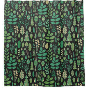 Green plants seamless pattern