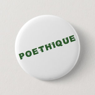 green poéthique 2 inch round button