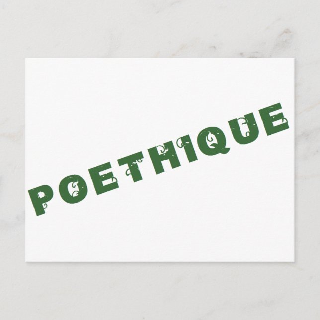 green poetry postcard (Front)