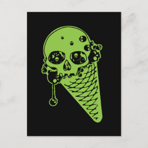 Green Poison Ice Cream Cone Postcard