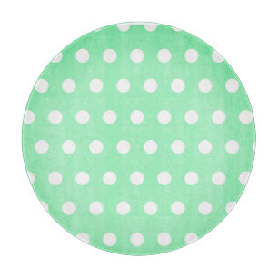 Green Poka Dots Cutting Board