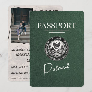 Green Poland Passport Save The Date