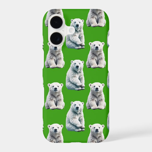 Green Polar Bear Pattern Design  (Verso)