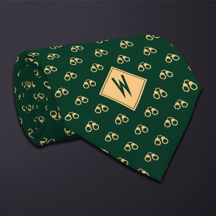 Green Police Handcuffs Tie
