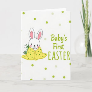 Green Polka Dot Baby Card