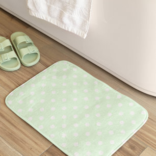 Green Polka Dot Bath Mat