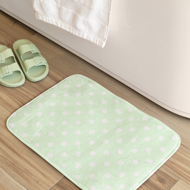 Green Polka Dot Bath Mat (Creator Uploaded)
