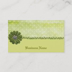 Green Polka Dot Business Card