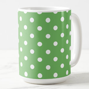 Green Polka Dot Classic Minmalist Gift Mug