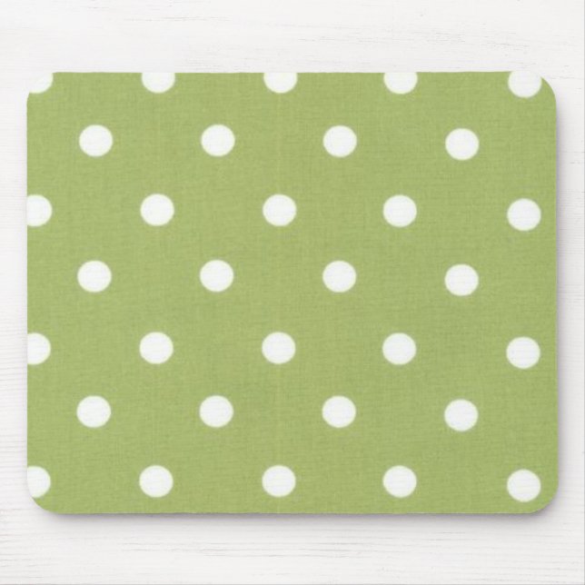 Green Polka Dot Design Mouse Pad (Front)