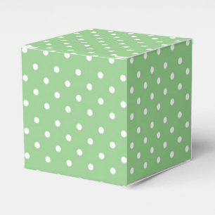 Green Polka Dot Pattern Favor Box