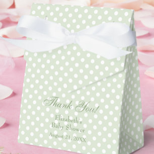 Green Polka Dots Baby Shower Favour Box