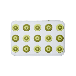 Green polka dots. bath mat