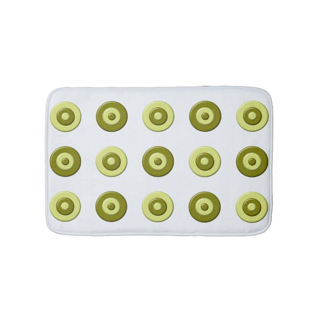 Green polka dots. bath mat (Front)