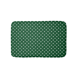 Green Polka Dots Bath Mat
