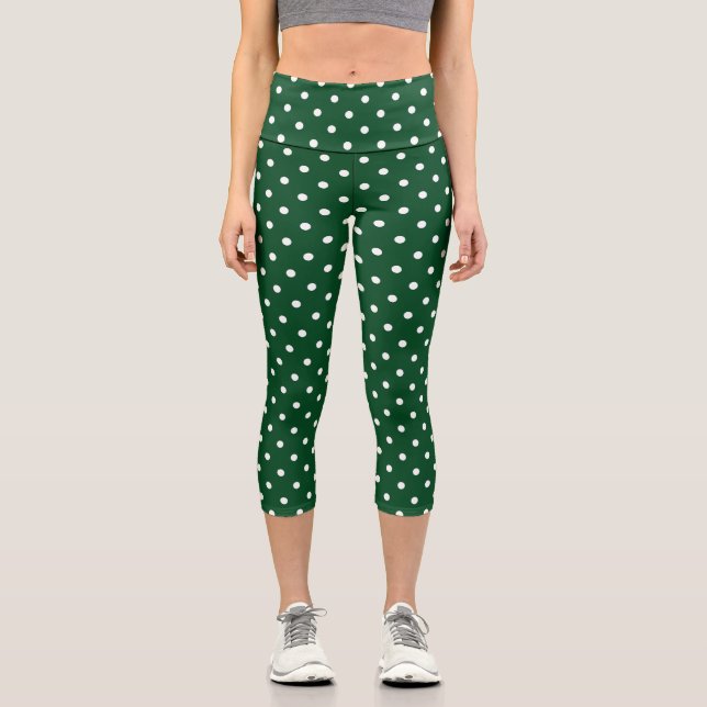 Green Polka Dots Capris (Front)