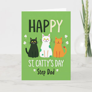 Green Polka Dots Cats Card