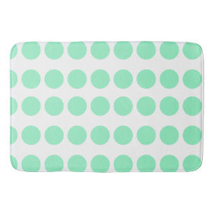Green Polka Dots Design Bath Mat