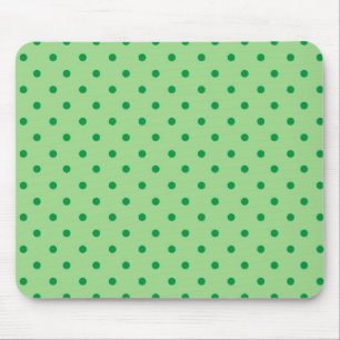 Green Polka Dots Mouse Pad