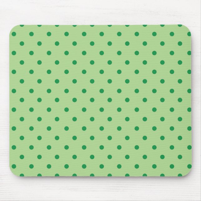 Green Polka Dots Mouse Pad (Front)