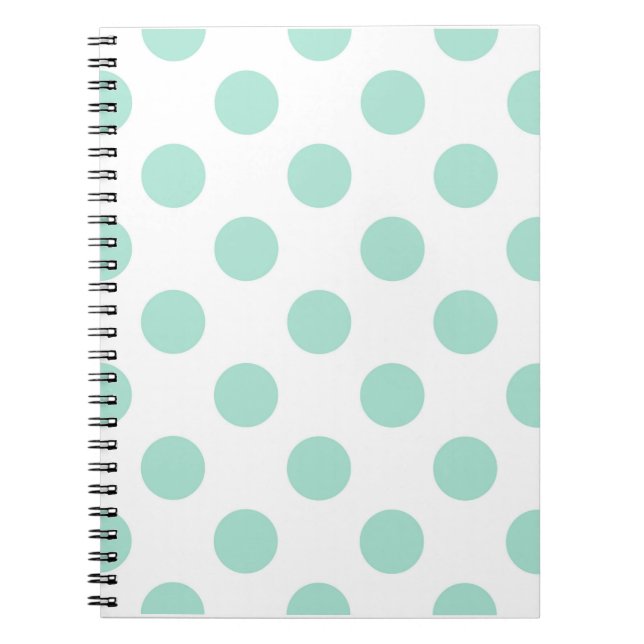 Green Polka Dots Pattern Dot Pattern Illustrator Notebook (Front)