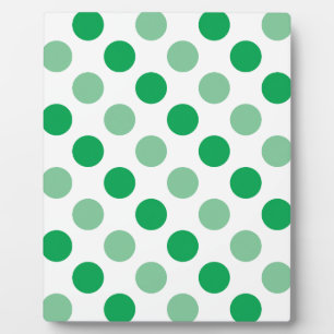 Green polka dots pattern plaque