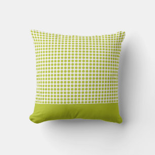 Green Polka Dots Pattern Throw Pillow