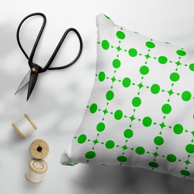 Green Polka Dots, Polka Dot Pattern, Dots, Dotted Accent Pillow (Creator Uploaded)