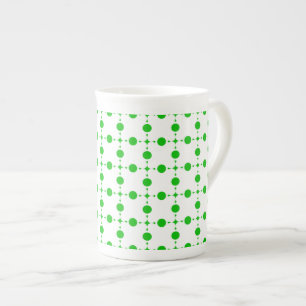 Green Polka Dots, Polka Dot Pattern, Dots, Dotted Bone China Mug