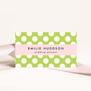 Green Polka Dots, Polka Dot Pattern, Dots, Dotted Business Card