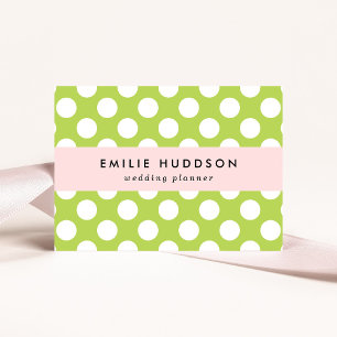 Green Polka Dots, Polka Dot Pattern, Dots, Dotted Business Card