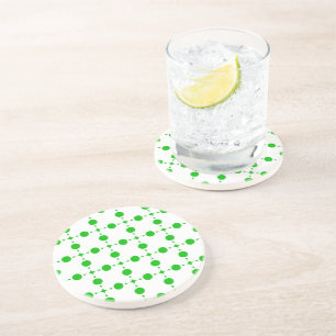 Green Polka Dots, Polka Dot Pattern, Dots, Dotted Coaster