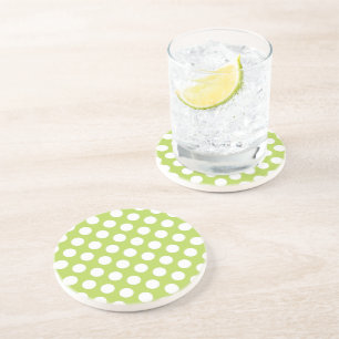 Green Polka Dots, Polka Dot Pattern, Dots, Dotted Coaster